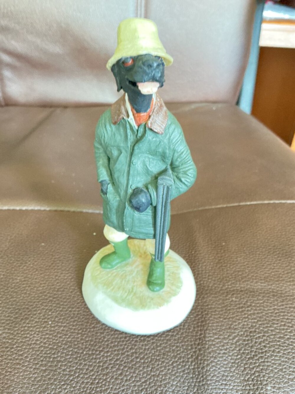 Vintage Robert Harop Country Companion Black Labordor Dog Figurine
